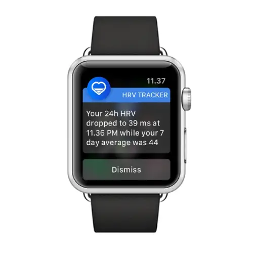 Medición del estrés y de la variabilidad cardíaca. Apple Smart Watch Series 7